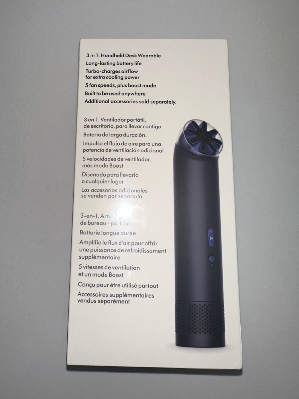 Dyson HushJet Portable Mini Cool Fan Ink/Cobalt (NWT)